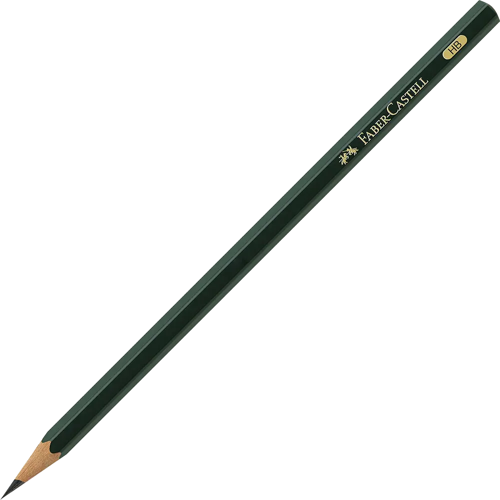 قلم رصاص فابر كاسيل، بدون أستيكة، درجة HB،اخضر