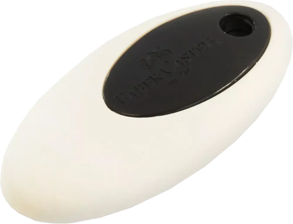 أستيكة فابر كاستل، بيضاوي، قطعة واحدة ، أبيض-أسود