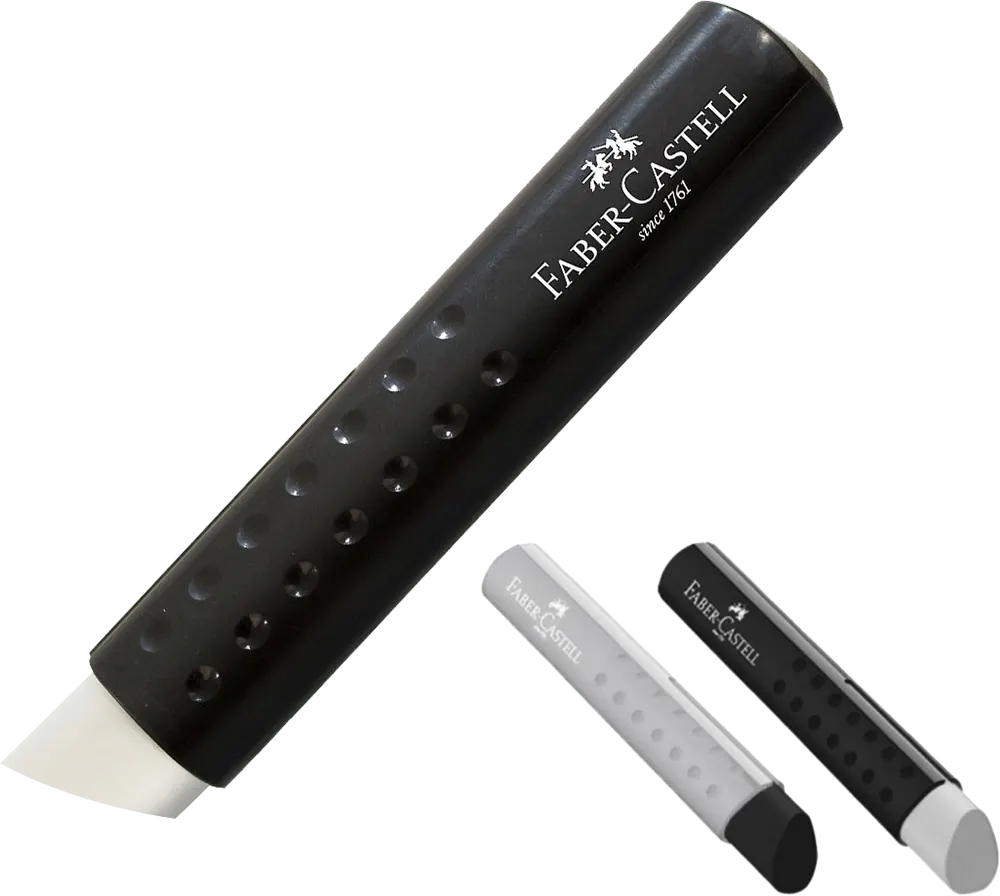 أستيكة فابر كاستل، مثلثة، قطعة واحدة ، أبيض-اسود