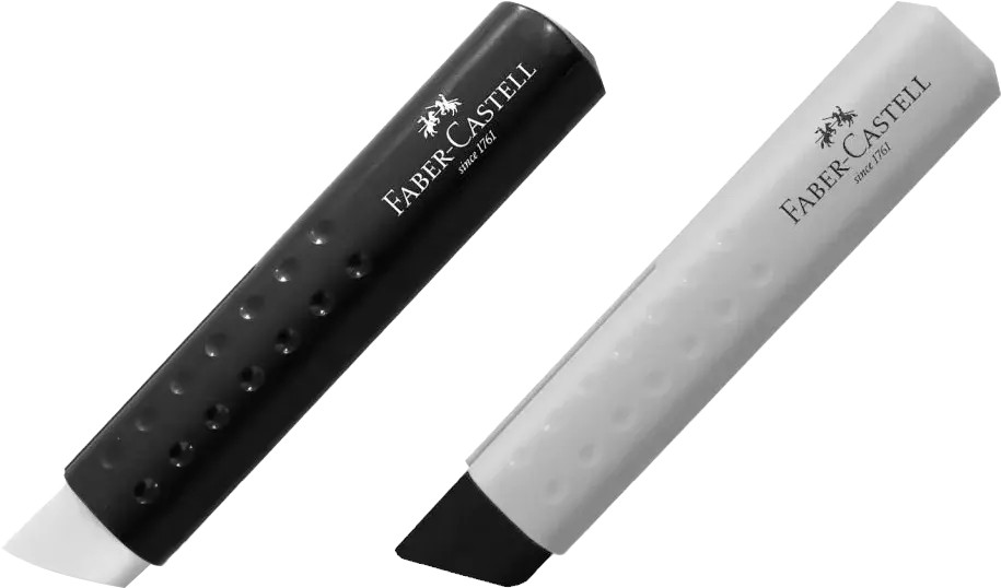 أستيكة فابر كاستل، مثلثة، قطعة واحدة ، أبيض-اسود