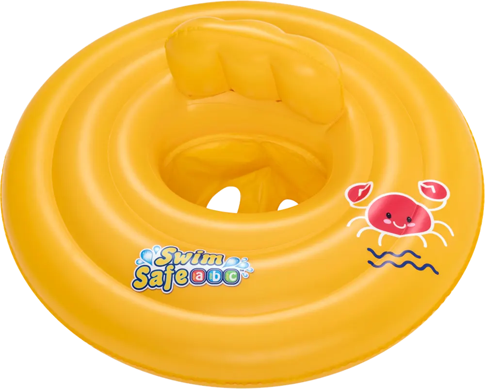 عوامة سباحة بيست واي قابلة للنفخ بمسند، أصفر، 32096