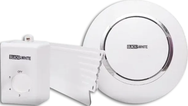 مروحة سقف بلاك أند وايت، 60 بوصة، 5 سرعات، أبيض، CF-6000