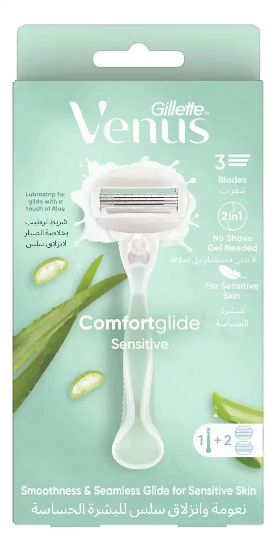 Gillette Venus Comfortglide Sensitive With Gel Bars