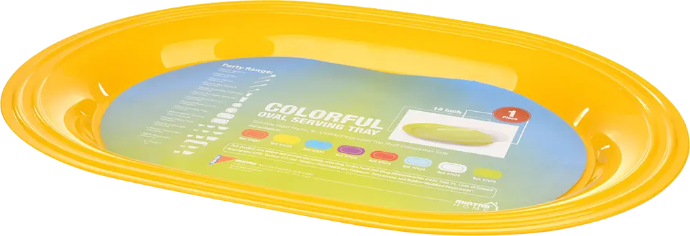 صينية تقديم بلاستيك مينترا بيضاوية ، ألوان متعددة