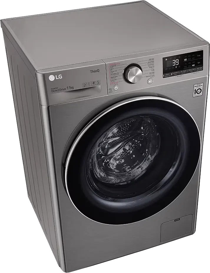 LG Vivace Full Automatic Washing Machine, Front Load, 11 Kg, 1400 Rpm, Inverter, Steam Wash, Dark Silver, F4Y9EWG2PV