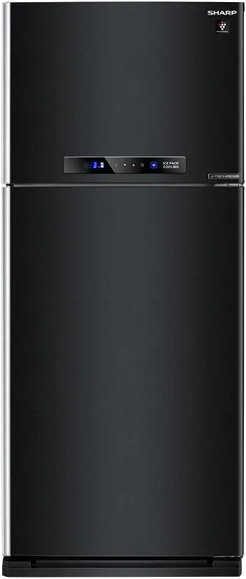 ثلاجة شارب نوفروست، 396 لتر، 2 باب، شاشة ديجيتال، بلازما، إنفرتر، أسود، SJ-PV48G-BK