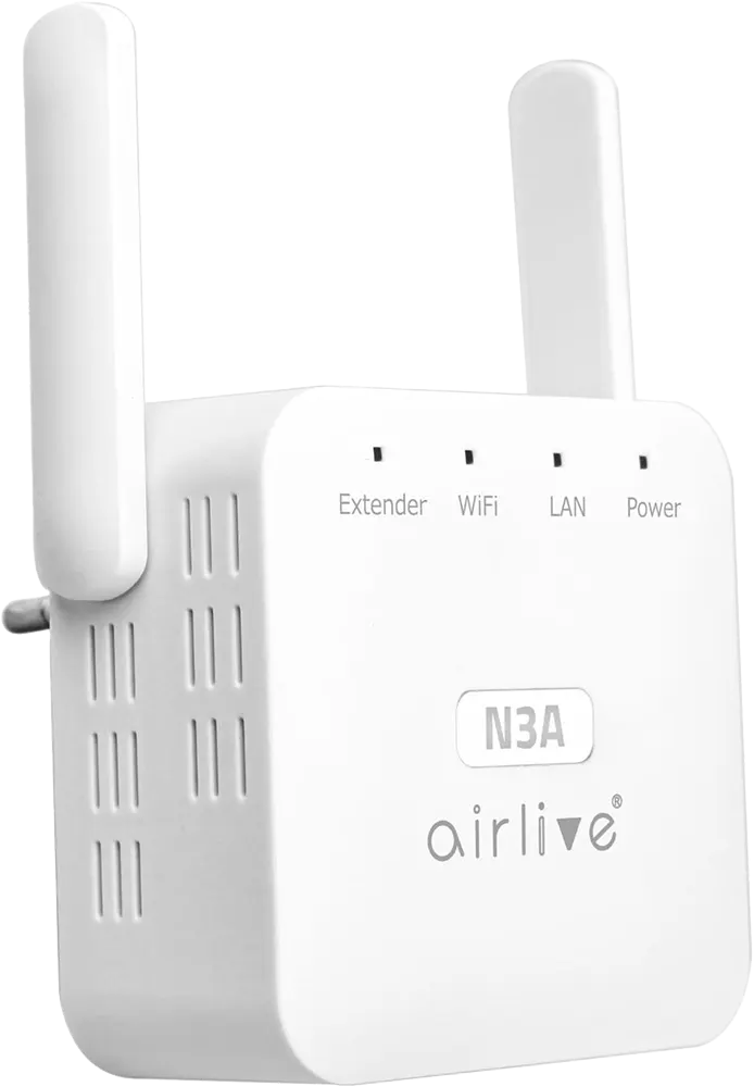 موسع نطاق لاسلكي اير لايف مع هوائي، 2.4 جيجا هرتز، أبيض، N3A