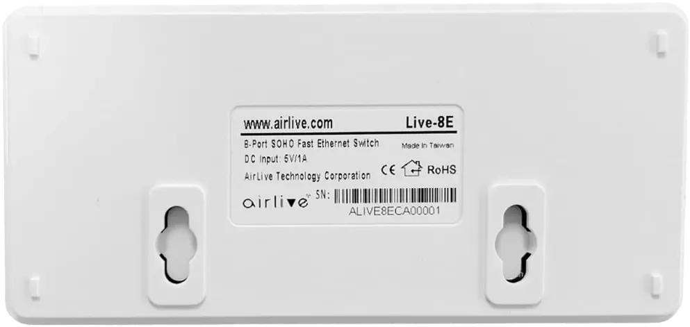 سويتش ايثرنت اير لايف 8 منافذ، سرعة 10-100 ميجابت في الثانية، أبيض، Live-8E
