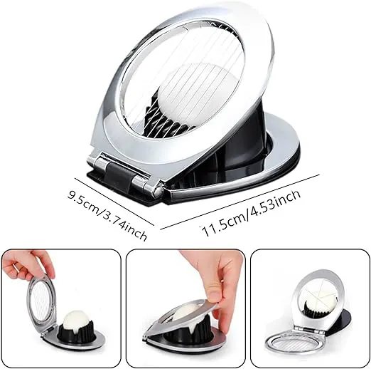 قطاعة بيض يدوية من الاستانلس 2 في 1