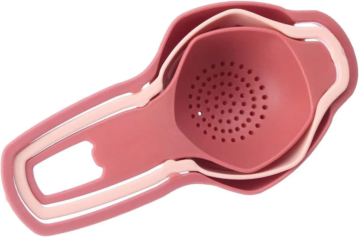 طقم قمع بلاستيك 3*1 ،ألوان متعددة