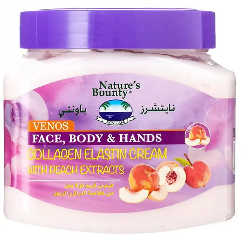 كريم الجسم فينوس لتغذية البشرة بالكولاجين والإيلاستين من نايتشرز باونتي، 600 جم