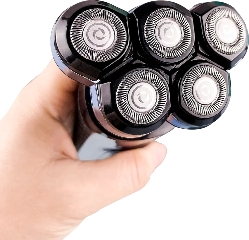 ماكينة حلاقة كهربائية في جي ار ، 4*1، قابلة للشحن، شاشة ليد، أزرق، V-386