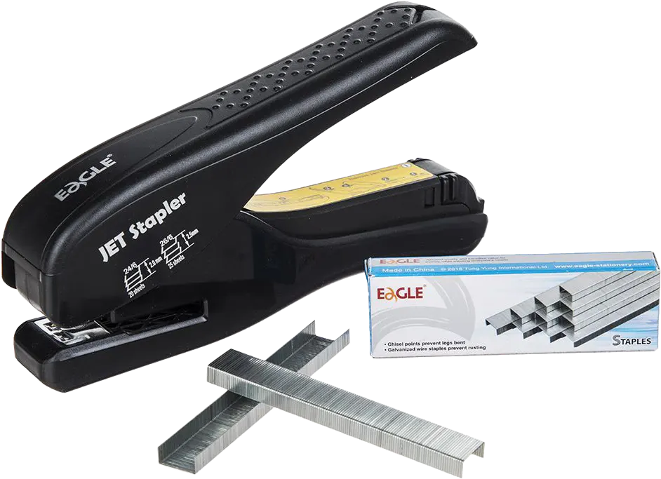 دباسة ورق مكتبية من إيجل ، سعة 25 ورقة ، أسود S10065BPS