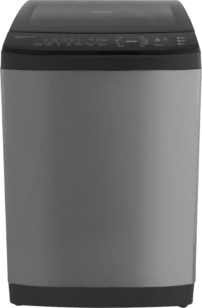 غسالة ملابس فوق اوتوماتيك شارب تحميل علوي، 11 كجم، شاشة ديجيتال، فضي غامق، ES-TN11GDSP