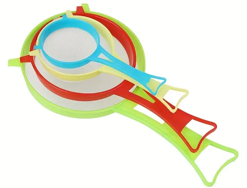 طقم مصفاة بلاستيك ،4 قطع،ألوان متعددة