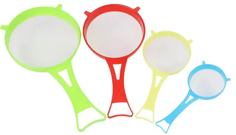 طقم مصفاة بلاستيك ،4 قطع،ألوان متعددة