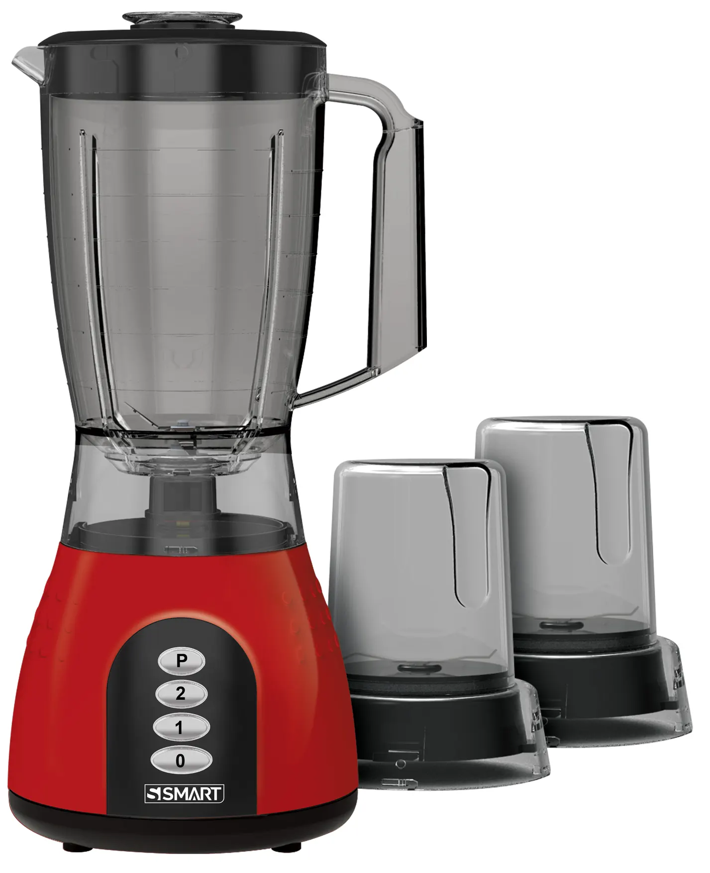 خلاط كهربائي سمارت بيانو تركي ضد الكسر ، 500 وات، 1.5 لتر، 2 مطحنة، أحمر ،SBL104PU