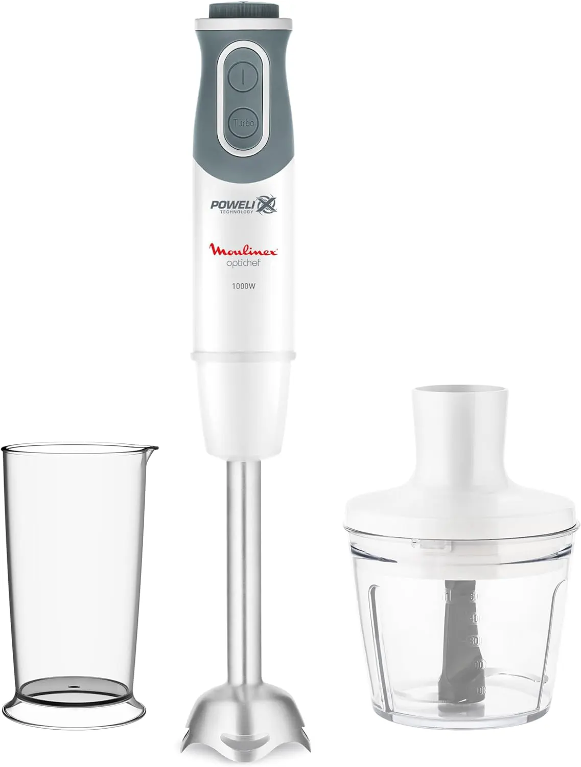 هاند بلندر مولينكس أوبتي شيف، 1000 وات، 800 مللي، مزود بكبة ، أبيض ،DD6551EG