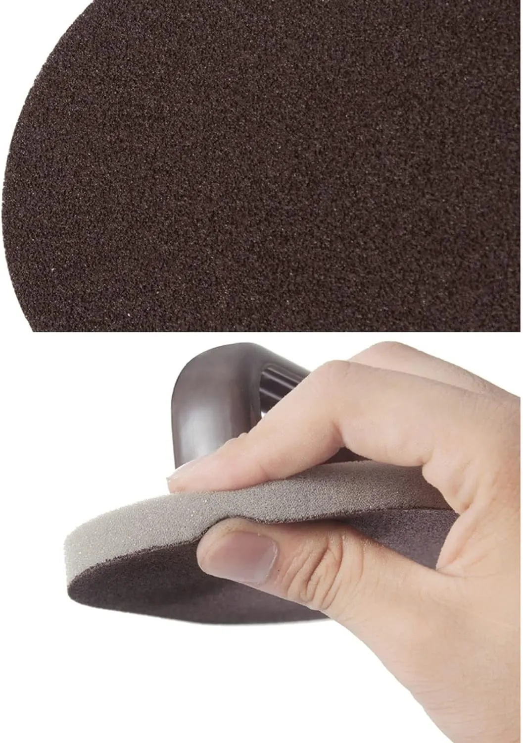 فرشاة تنظيف إسفنجية بمقبض متعددة الاستخدام ،بني