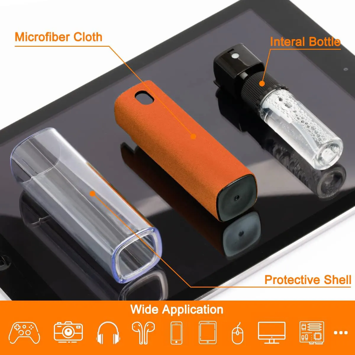 عبوة فارغة لمنظف شاشات تاتش، برتقالي