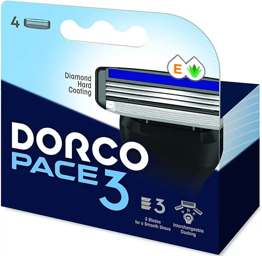 شفرات حلاقة غيار لماكينة دوركو بيس 3 سيستم 4 قطع