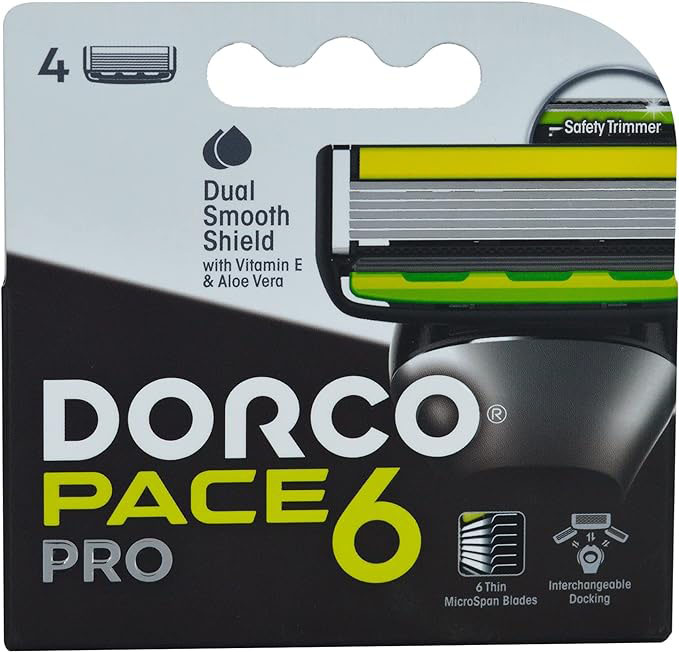 شفرات حلاقة غيار لماكينة دوركو بيس 6 سيستم 4 قطع