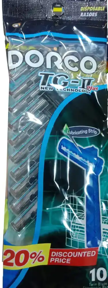 شفرات حلاقة  تي جي 2 بلس 10، شفرات من دوركو ازرق