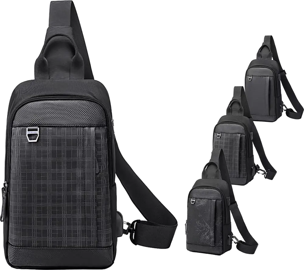 حقيبة كروس جولدن وولف، 7 انش، اسود، GXB00124