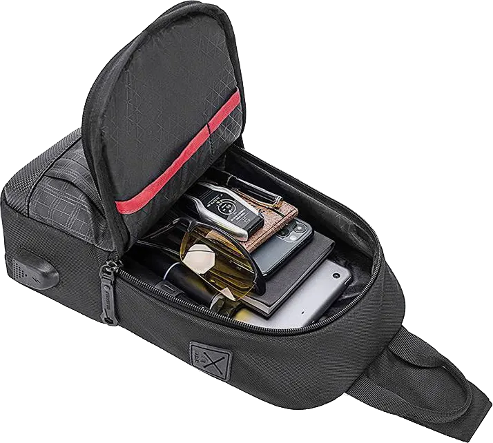 حقيبة كروس جولدن وولف، 7 انش، اسود، GXB00124