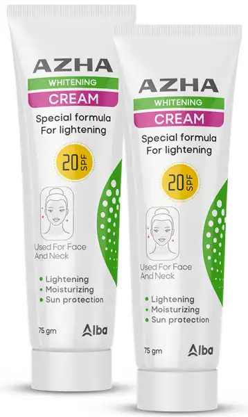 كريم ازهى للتفتيح بمعامل حمايه 20، كريم لتفتيح البشرة، 75جم (1+1)