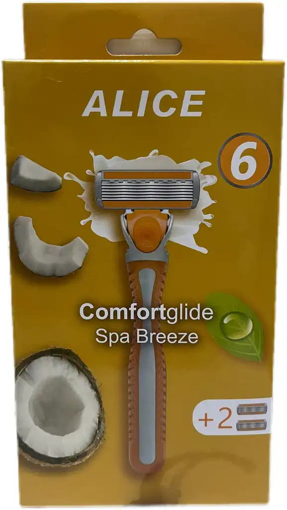 شفرات حلاقة للنساء كومفورت جلايد سبا بريز 2  قطع من أليس