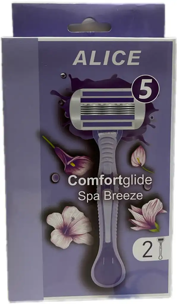 شفرات حلاقة للنساء كومفورت جلايد سبا بريز 2  قطع من أليس