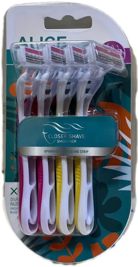 شفرات حلاقة للنساء كلوزر شيف سموثر 4 قطع من أليس