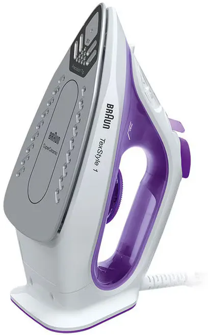 مكواة ملابس بخار براون تيكستايل 1 ، 2000 وات، قاعدة سيراميك، بنفسجي،SI1080VI(بضمان رايه)