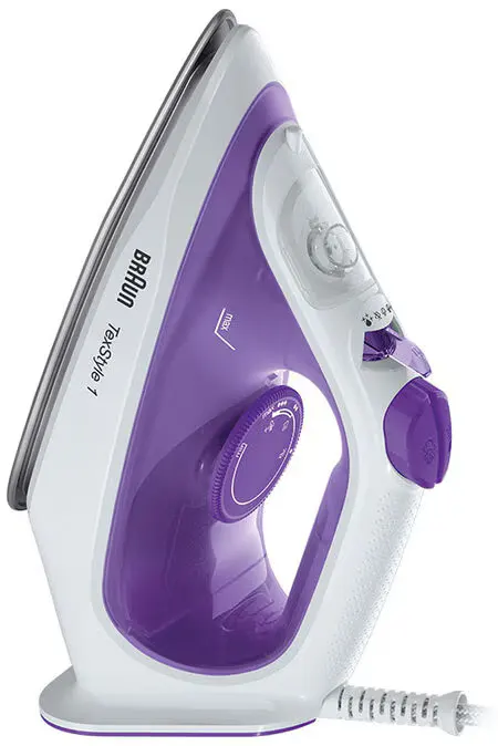 مكواة ملابس بخار براون تيكستايل 1 ، 2000 وات، قاعدة سيراميك، بنفسجي،SI1080VI(بضمان رايه)