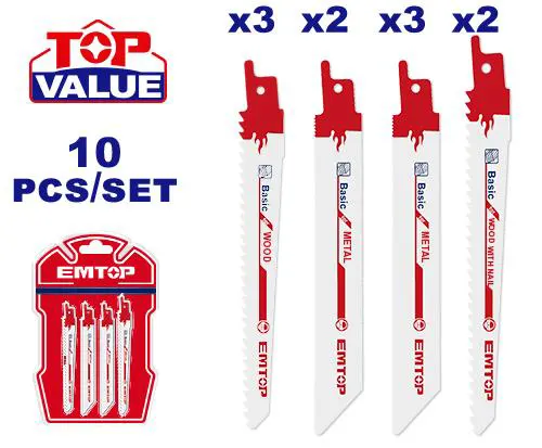 طقم سلاح منشار امامي إم توب، 10 قطع ، ESSB1001