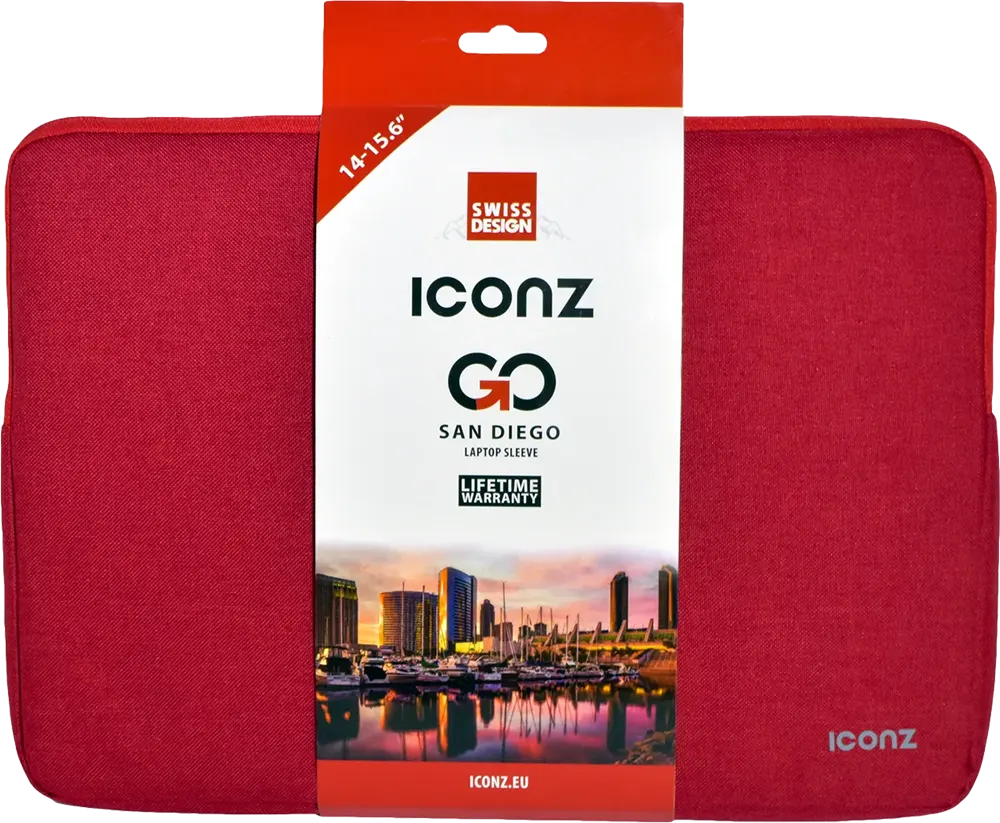 حافظة لاب توب أيكونز، 15.6 إنش، أحمر، 2033