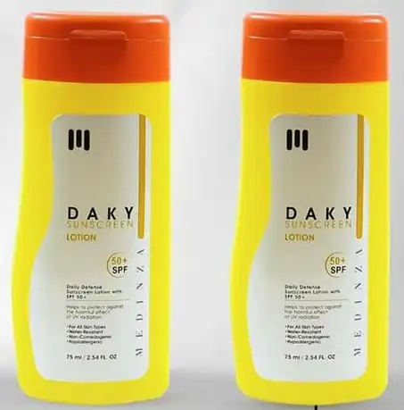 صن بلوك داكي لوشن، واقي شمس بعامل حماية +50، مناسب لكل أنواع البشرة، 75 مل (1+1).