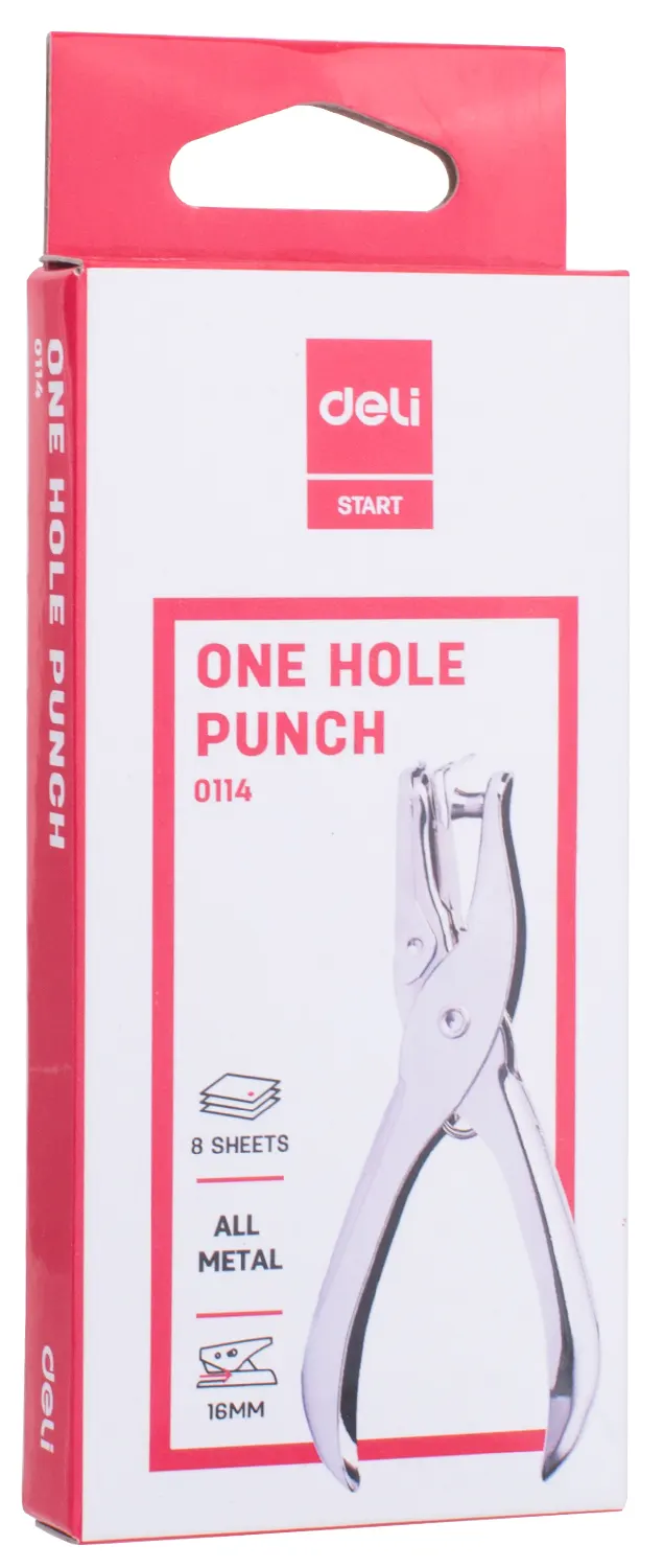خرامة ورق ديلي، ثقب واحد، سريعة الاستخدام،سيلفر،E0114