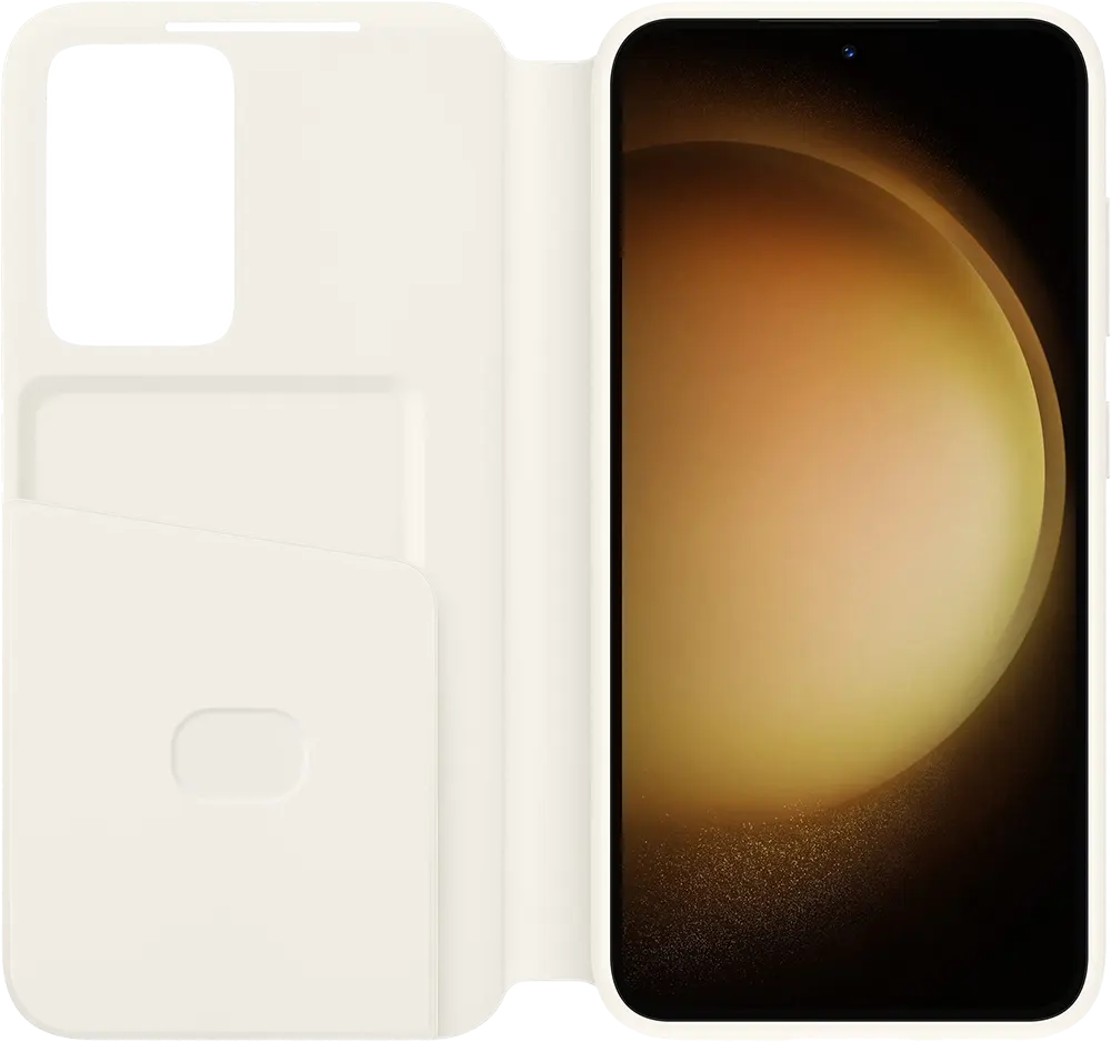 جراب لهاتف سامسونج جالاكسي S23 الترا، مصنوع من مواد حيوية مُعاد تدويرها، تصميم بسيط عصري، كريمي