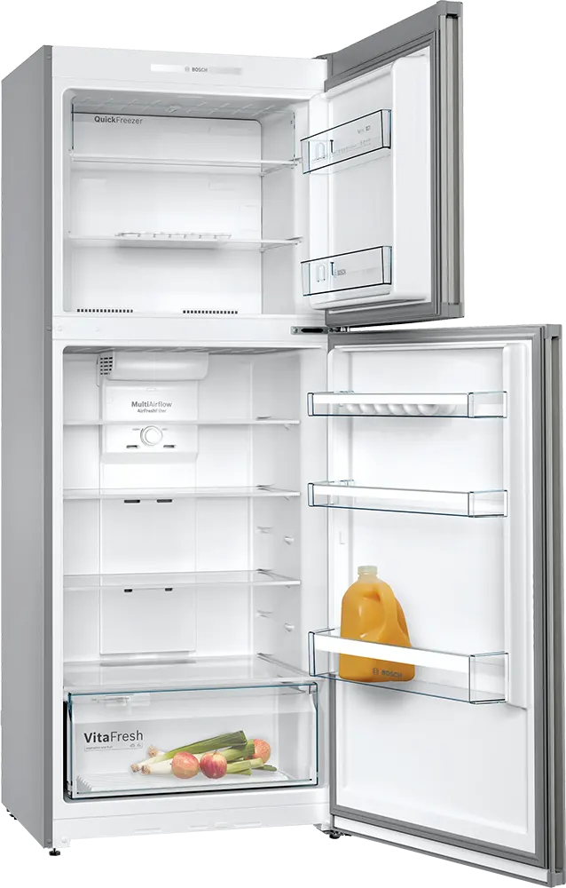 ثلاجة بووش، نوفروست، 365 لتر، 2 باب، شاشة ديجيتال، ستانلس فضي، KDN43VL2E8