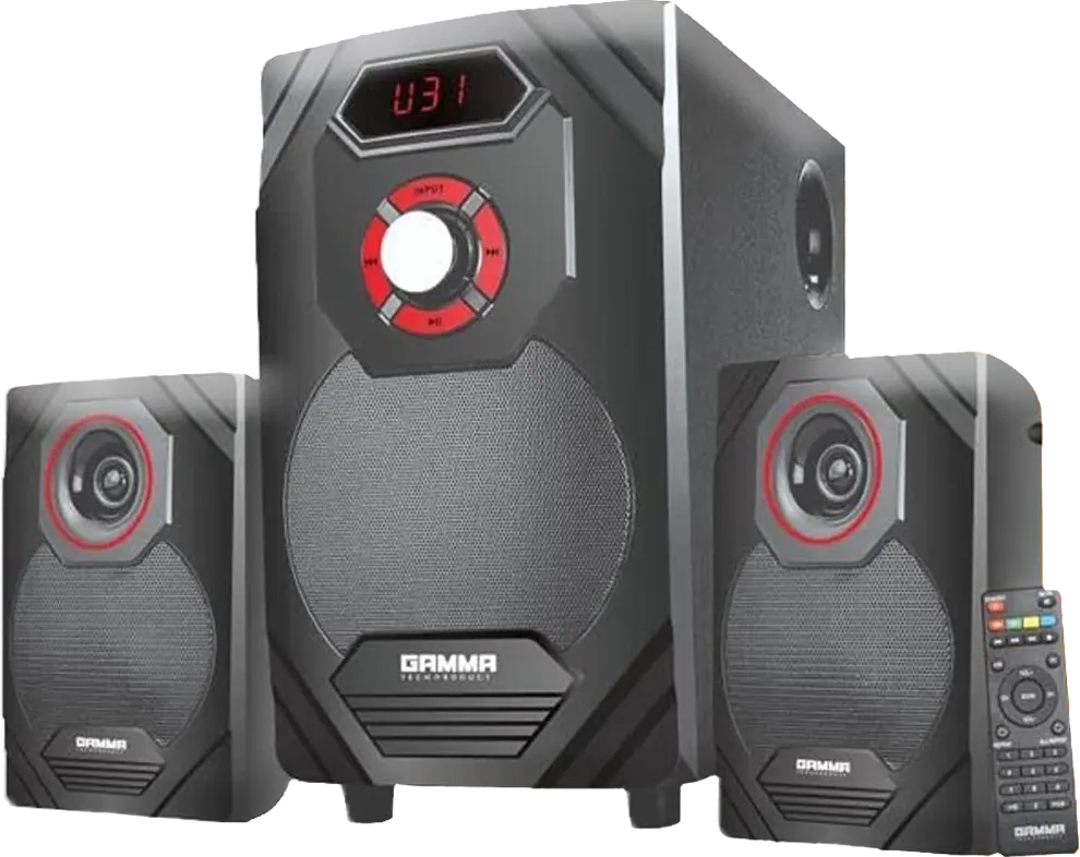 سماعات جاما صب ووفر، بلوتوث، منفذ USB ، أسود، GT-4410