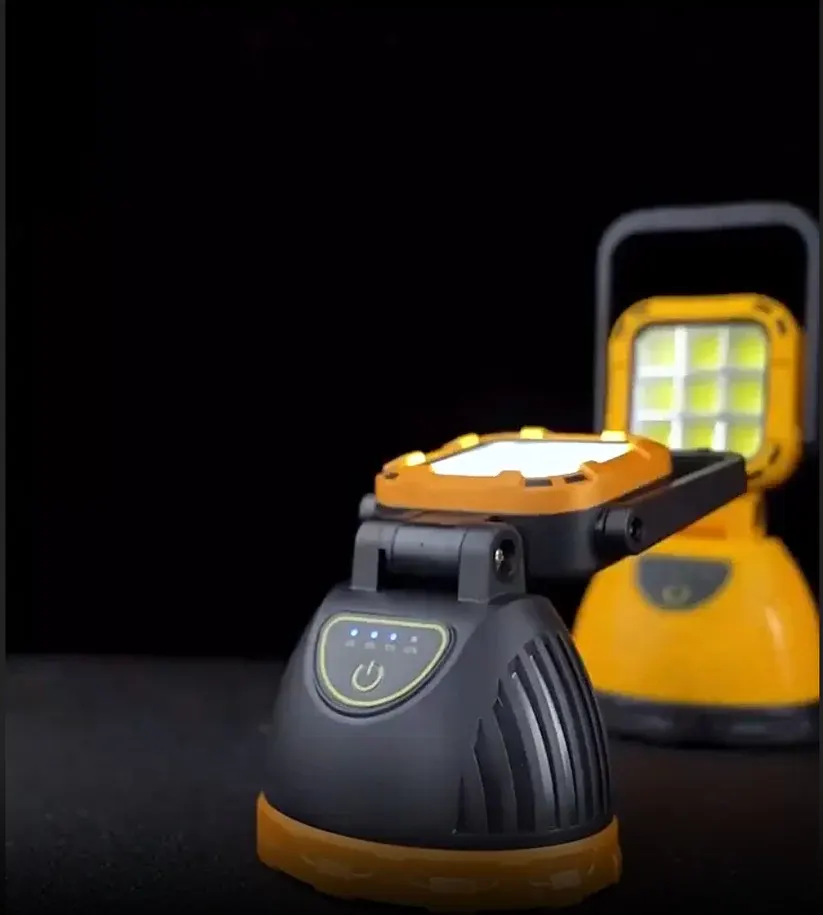 كشاف يدوي محمول قابل لاعادة الشحن، شحن بالطاقة الشمسية، أزرق