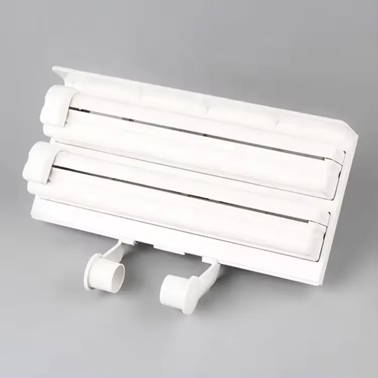 حامل ثلاثى بلاستيك للمناديل والفويل ، عرض 40سم، أبيض