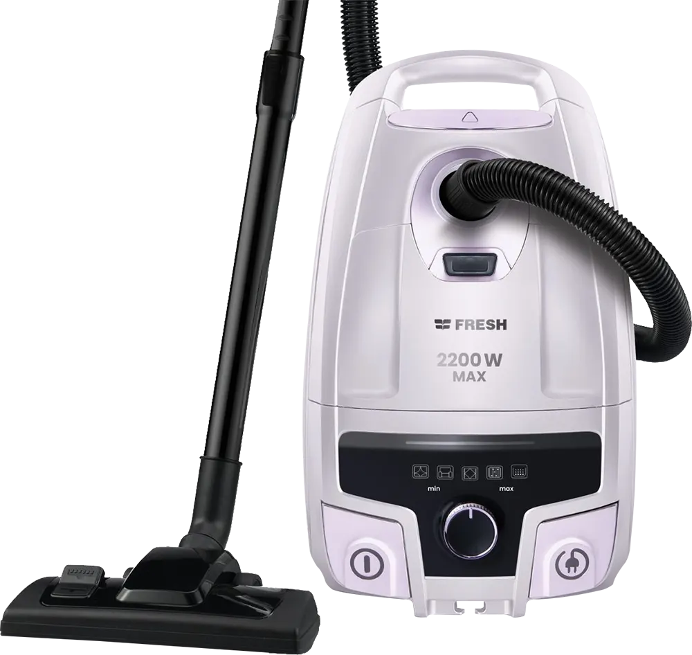 مكنسة كهربائية فريش ماكس، 2200 وات، 5 لتر، فضي كروم