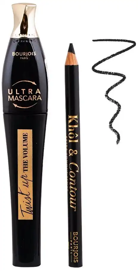 ماسكارا تويست أب ذا فوليوم الترا بلاك + كحل من بورجوا