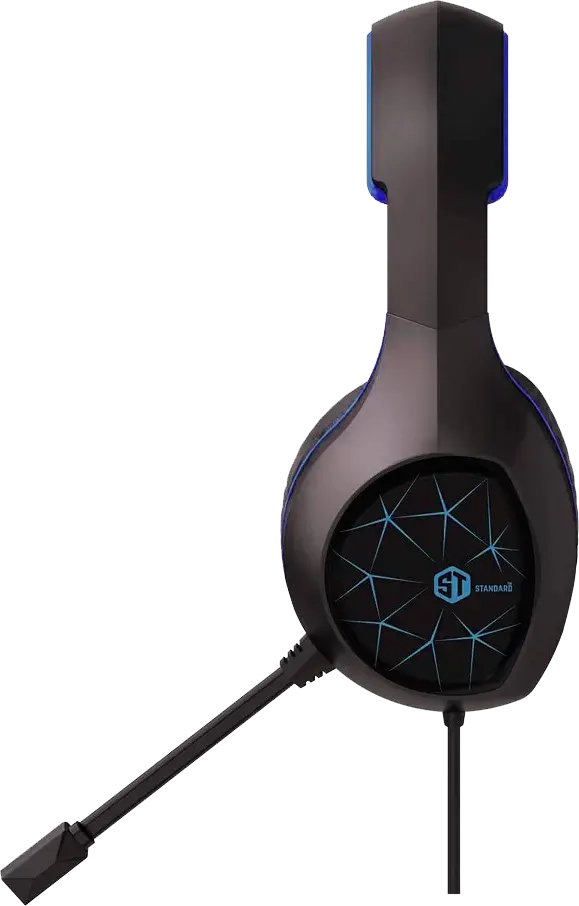 سماعة رأس سلكية للألعاب، سلكية، ميكروفون، أسود*ازرق، GM-2100ENC