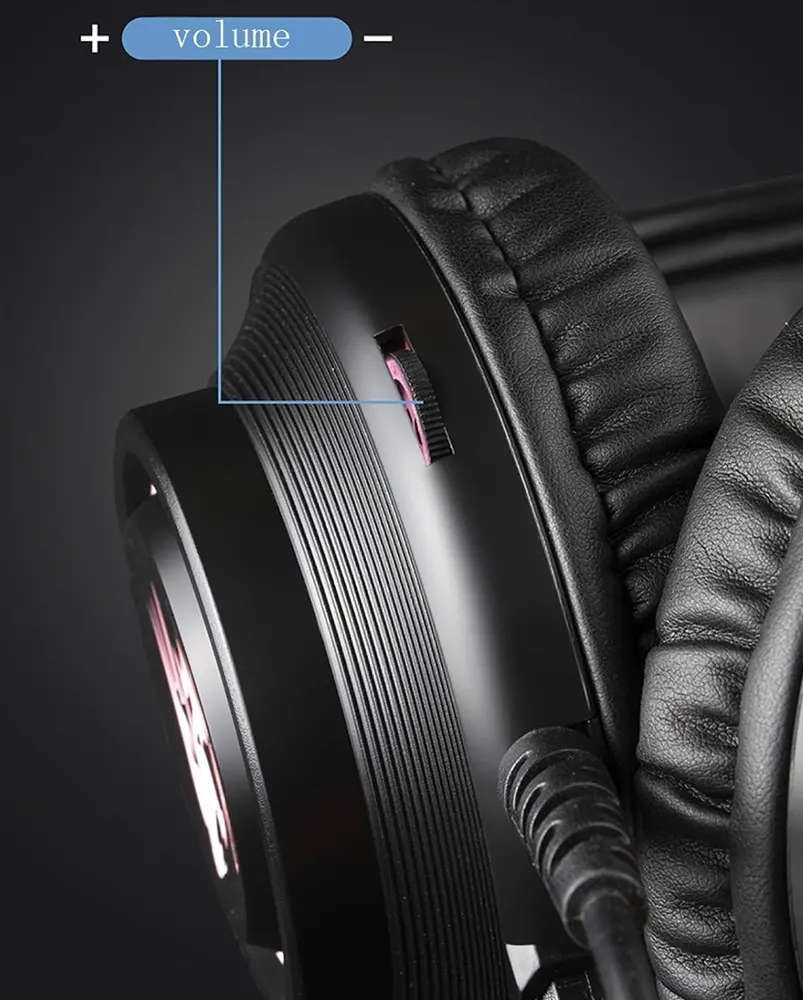 سماعة رأس سلكية للألعاب فوريف، سلكية، 3.5 قابس+ USB، أسود، FV-S3