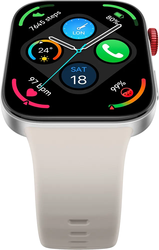 ساعة هواوي فيت 3 ذكية، شاشة اموليد 1.82 بوصة، سوار مطاطي، مقاومة للماء، أبيض