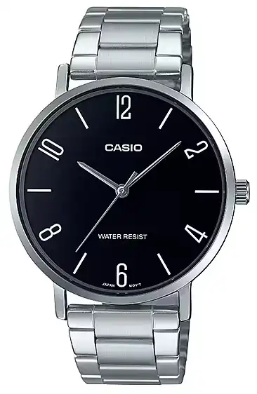 ساعه كاسيو رجالي ، عقارب سوار ستانلس ستيل ، سيلفر MTP-VT01D-1B2UDF